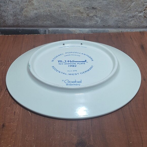 MJ Hummel 12th Annual Decorative Plate Umbrella Boy 1982 Goebel W Germany 1973 - Picture 6 of 10